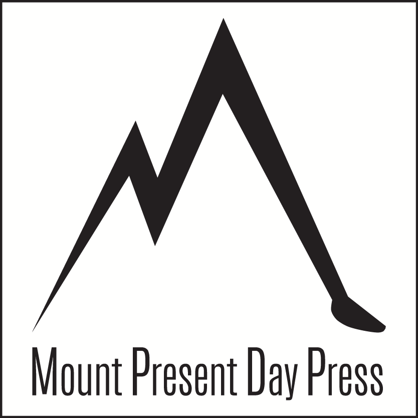 Logo of Mount Present Day Press with a stylized mountain design on a white background